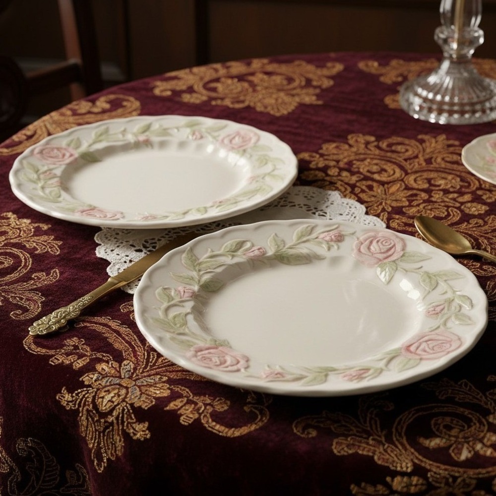 Metlox Vernon Rose Pink lot of 2 Bread and Butter Plates 6.5" Vintage